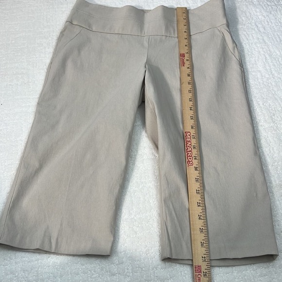 Prophecy khaki capris stretch pull on casual knee length pants size 12P - Picture 3 of 10
